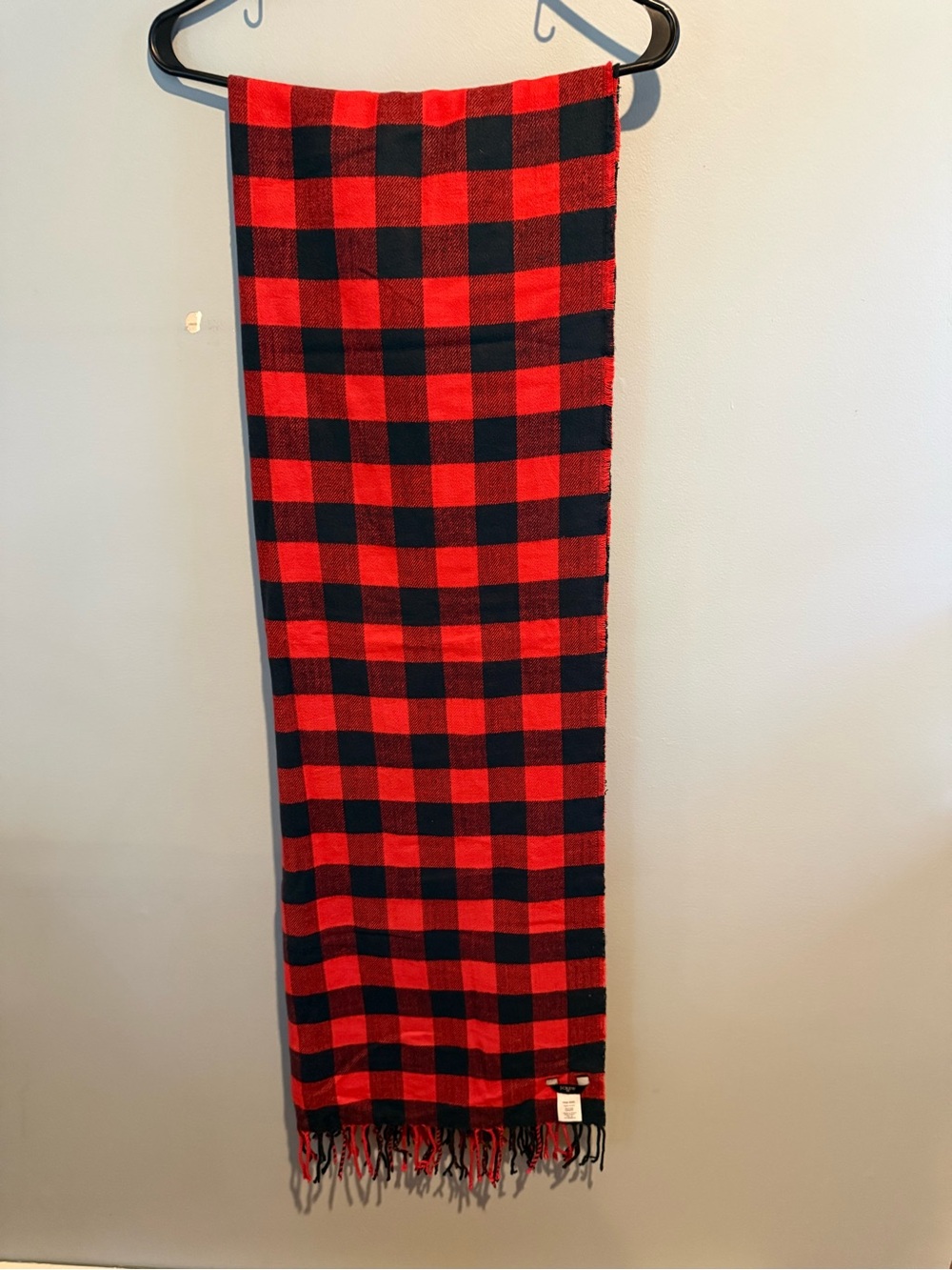 J. Crew Red and Black Buffalo Plaid Scarf